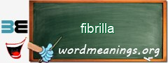 WordMeaning blackboard for fibrilla